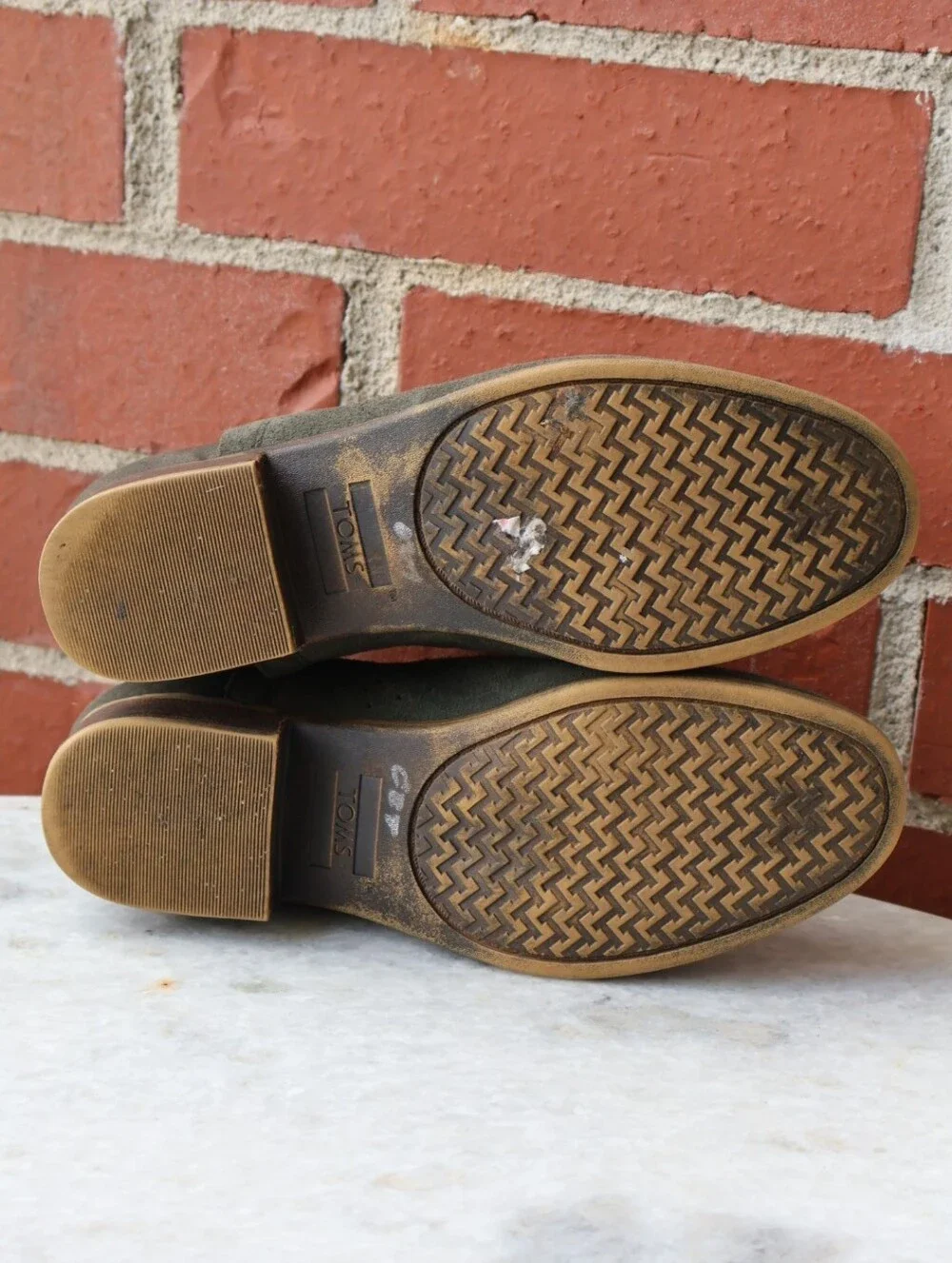 Toms Deia Forest Suede Perforated Ankle Booties.